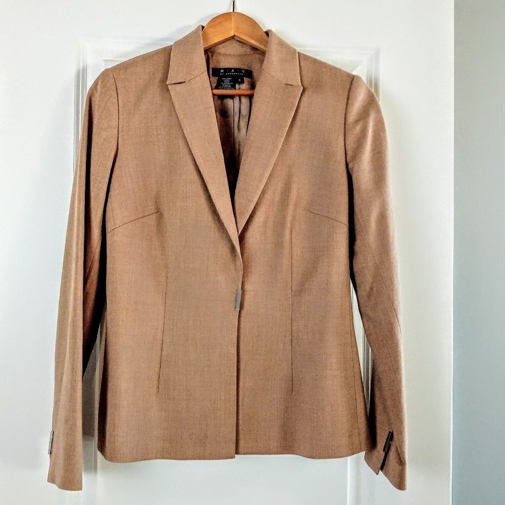 MAG by Magaschoni Camel Wool Classic Blazer - Picture 1 of 8